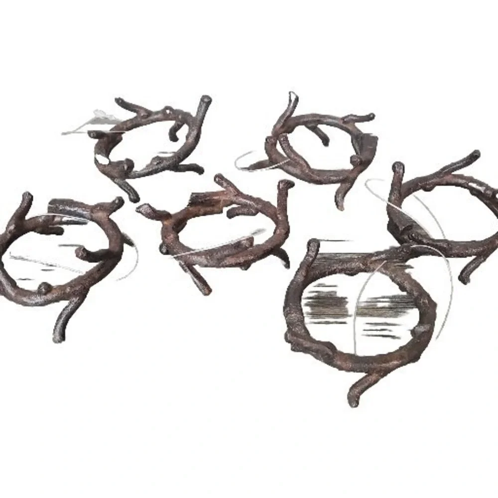 Set Of 6 Iron Barbed Wire Coral 2